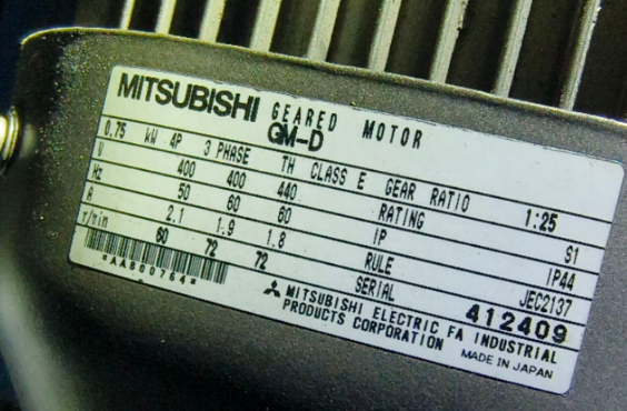 三菱GM-DP 0.75KW400V.50HZ/1：25