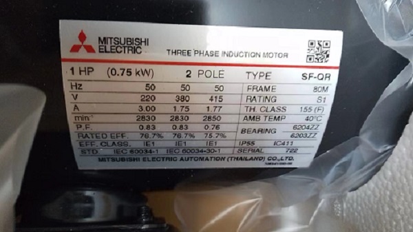 三菱SF-QR 0.75KW/220V.380V/2P