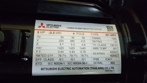 三菱SF-QRV  2.2KW/220V.380V/6P