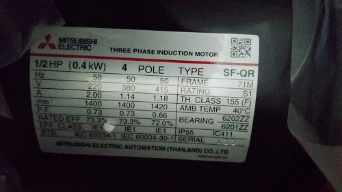 三菱SF-QR 0.4KW/220V.380V/4P