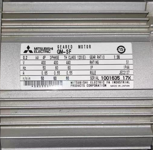 三菱GM-SF 0.2KW/400V.50HZ/1:30